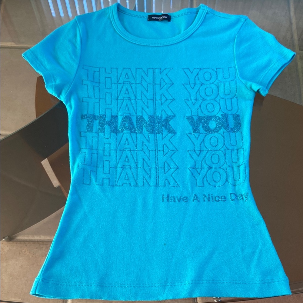 Y2K Eyeshadow “THANK YOU..” tee